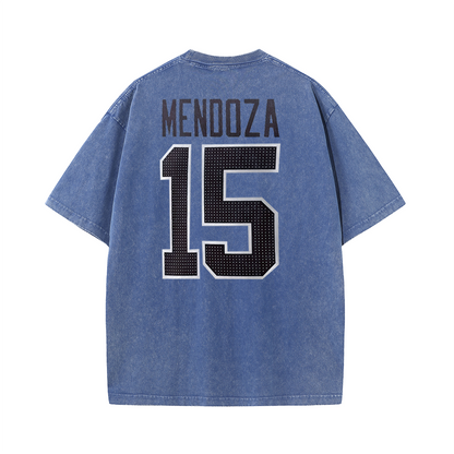 Vegas Vintage Washed Player Style Graphic T-Shirt
