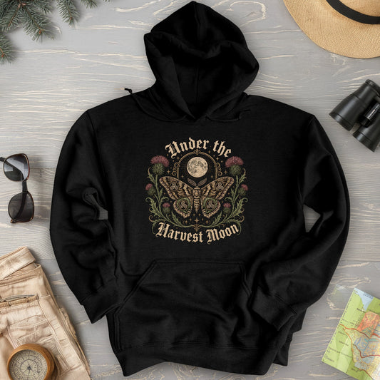 Gothic Harvest Moon Moth Hoodie