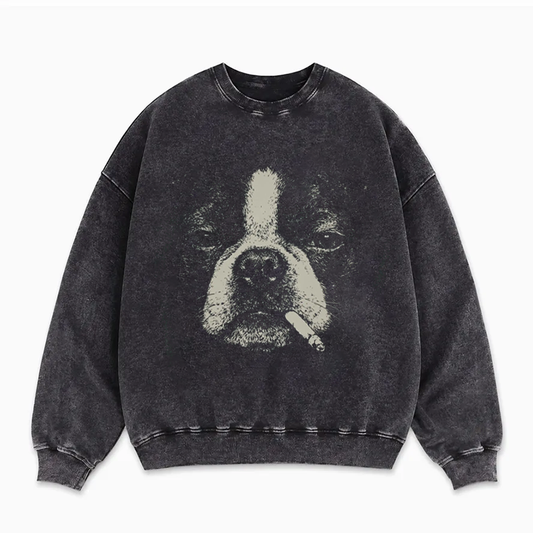 Smoking Boston Terrier Sweatshirt