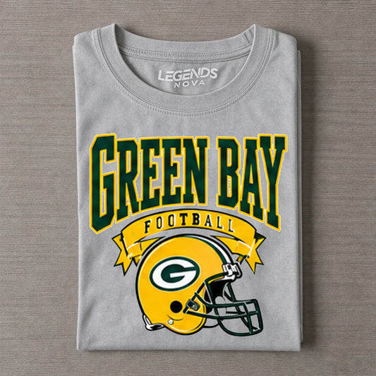 Green Bay Vintage Football Helmet Graphic Tee