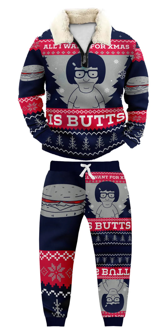 Ugly Quarter Zip Sweatshirt & Sweatpant Set 4830
