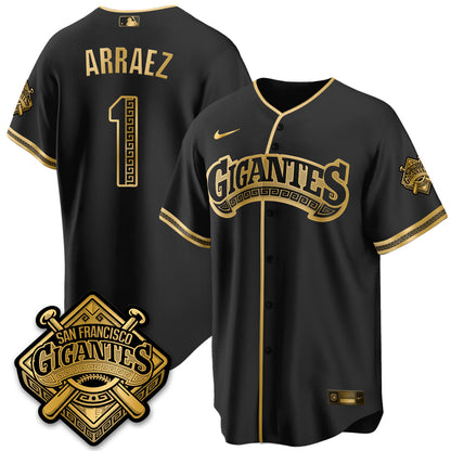 SF 2026 Baseball Jersey – Black & Gold Championship Edition – All Stitched