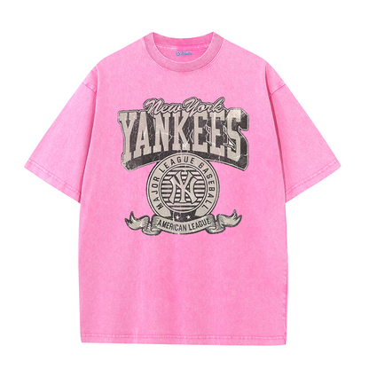 Vintage NY Style American League Retro Baseball Streetwear Tee