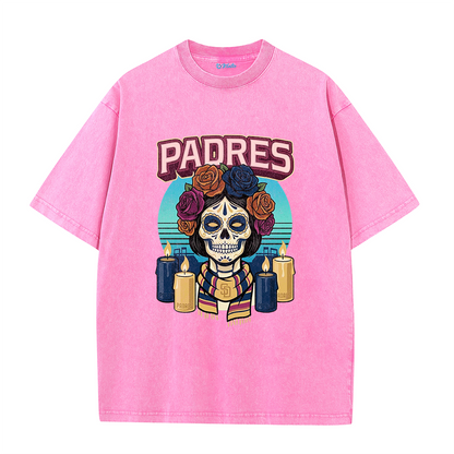 San Diego Sunset Skull Vintage Graphic T-Shirt