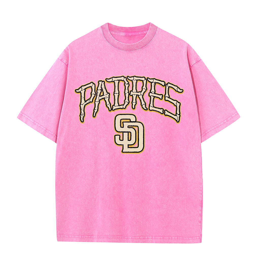 Vintage Padres Bone Letter Graphic T Shirt