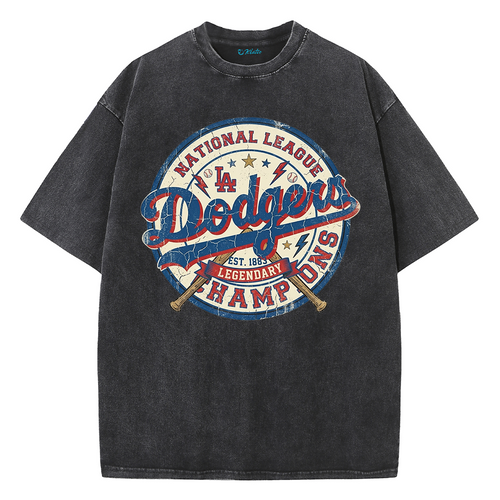 Classic Script Badge Graphic Vintage Washed T-Shirt
