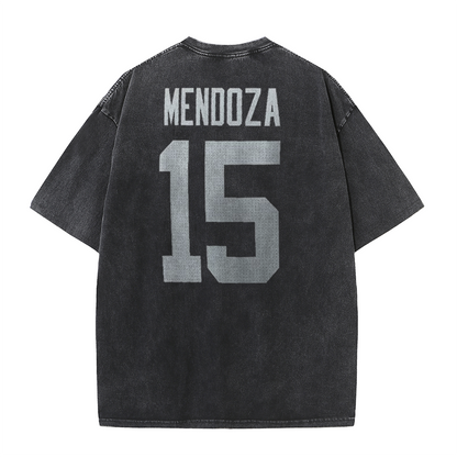 Vegas Vintage Washed Player Style Graphic T-Shirt