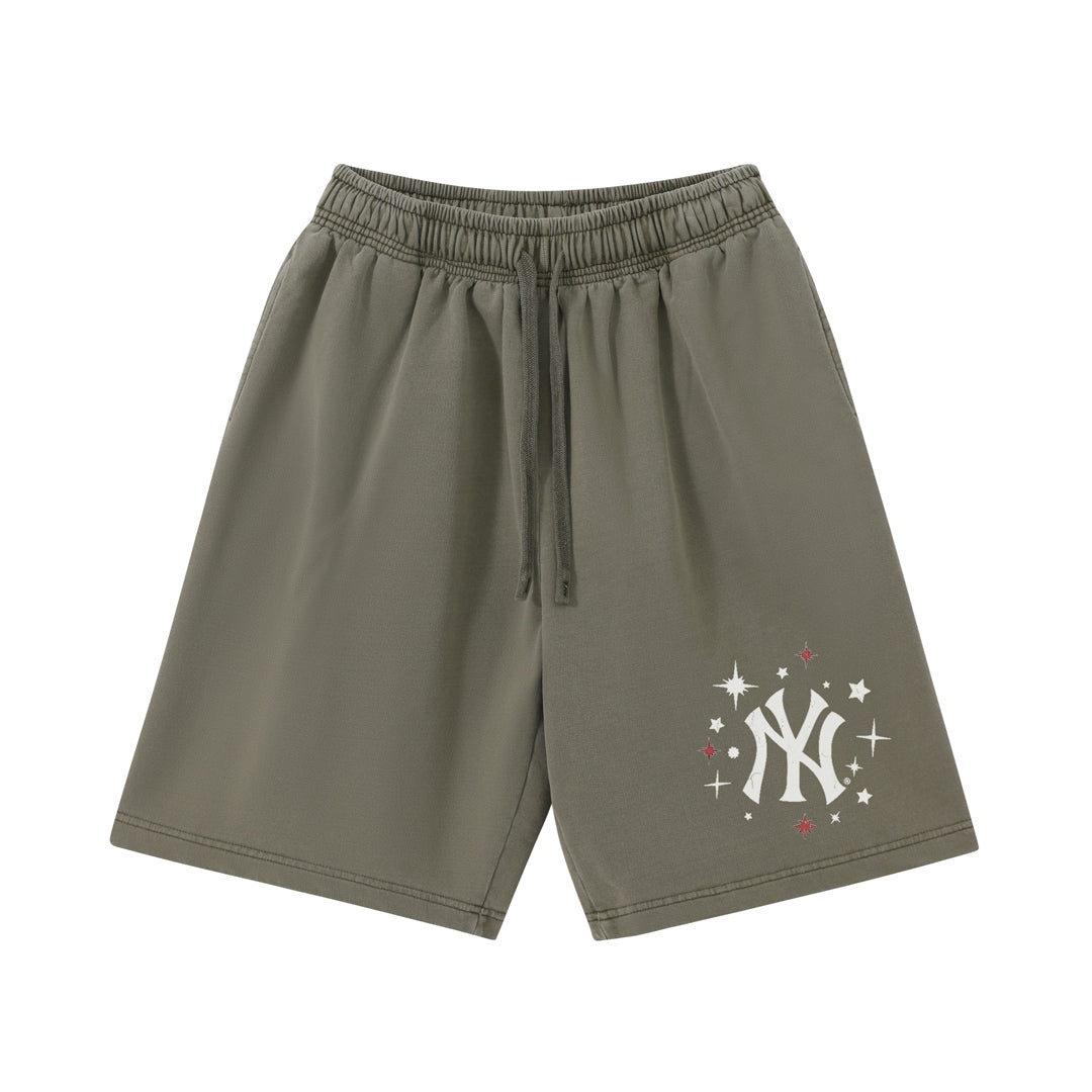 New York Night Star Graphic Athletic Shorts