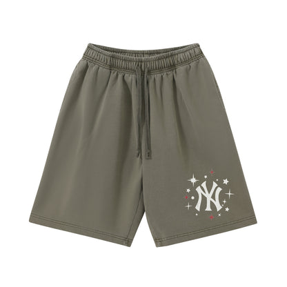 New York Night Star Graphic Athletic Shorts