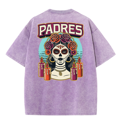 San Diego Inspired Sugar Skull Rose Graphic T Shirt