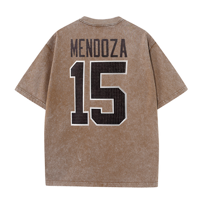 Vegas Vintage Washed Player Style Graphic T-Shirt