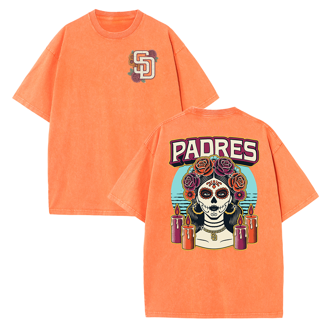 San Diego Inspired Sugar Skull Rose Graphic T Shirt