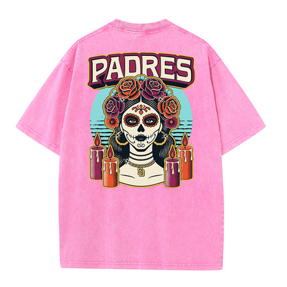 San Diego Inspired Sugar Skull Rose Graphic T Shirt