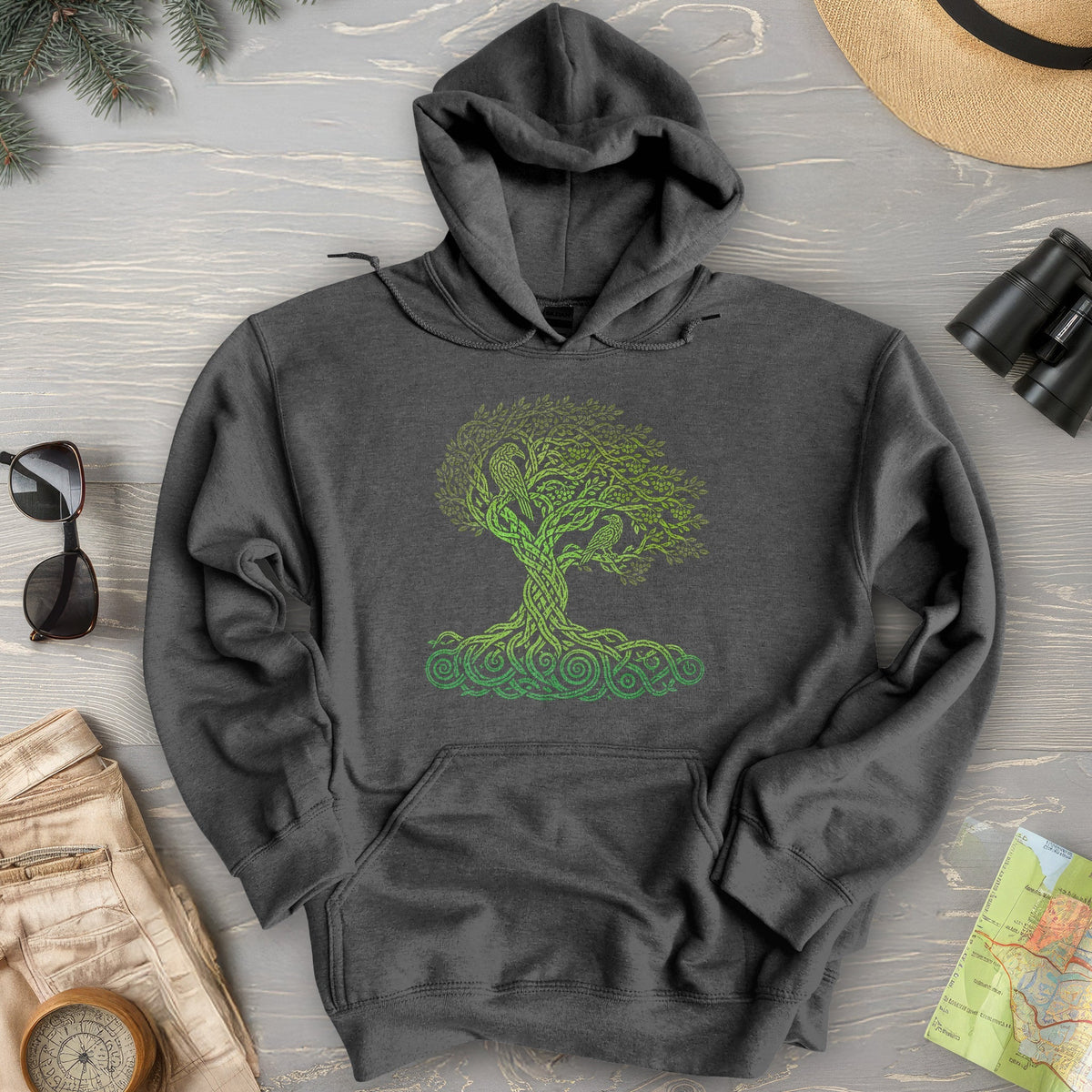 Celtic Raven Tree Hoodie