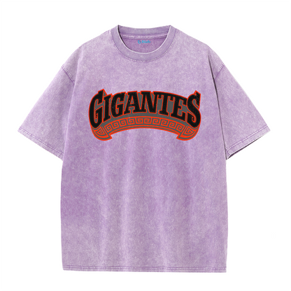 Graffiti Number Graphic Washed T-Shirt – Double-Sided Vintage Streetwear Cotton Tee