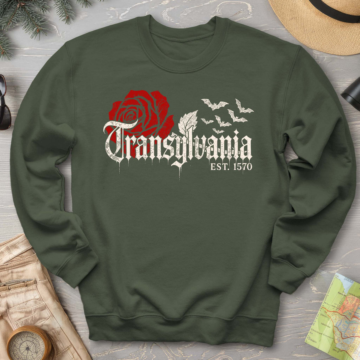 Transylvania Gothic Rose Sweatshirt