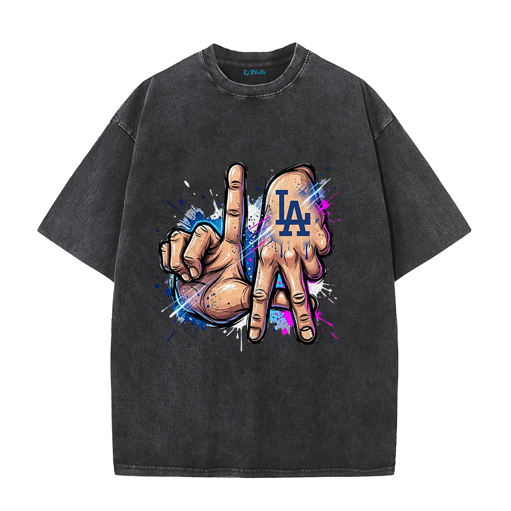 LA Gesture Graffiti Style Graphic T-Shirt