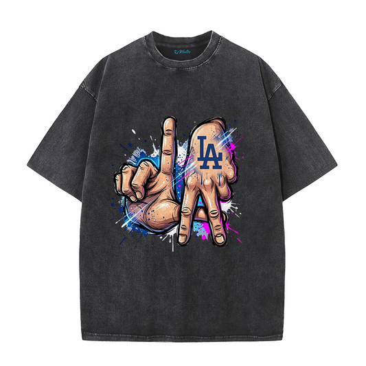 LA Gesture Graffiti Style Graphic T-Shirt