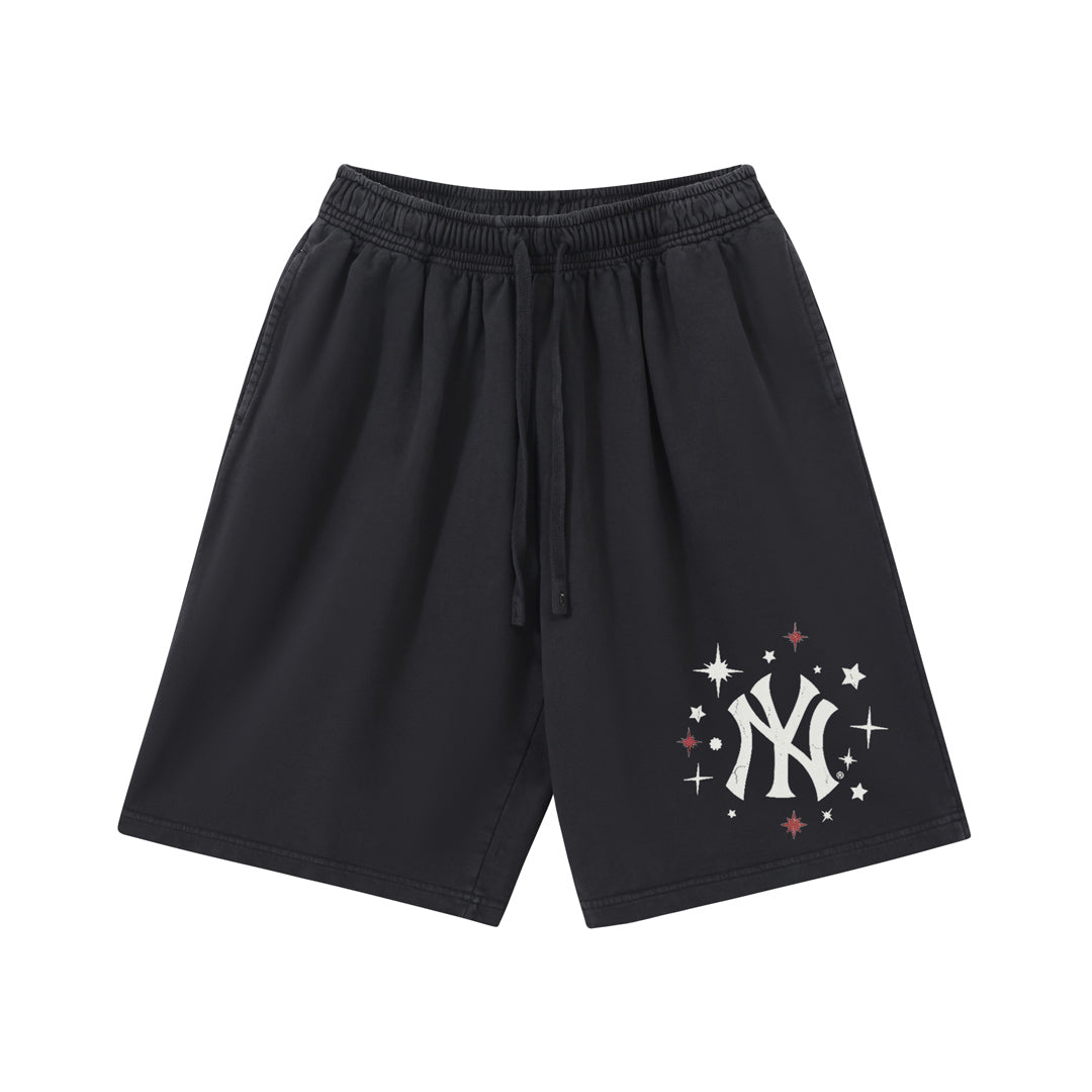New York Night Star Graphic Athletic Shorts