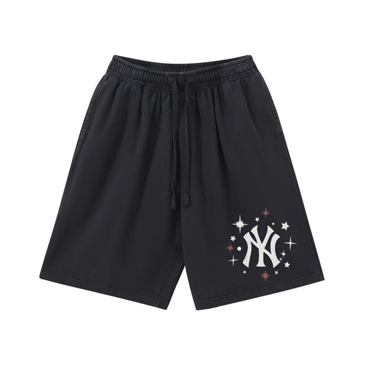 New York Night Star Graphic Athletic Shorts