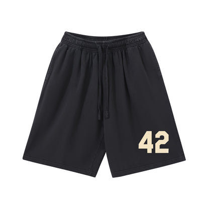 Classic 42 Number Print Casual Street Shorts