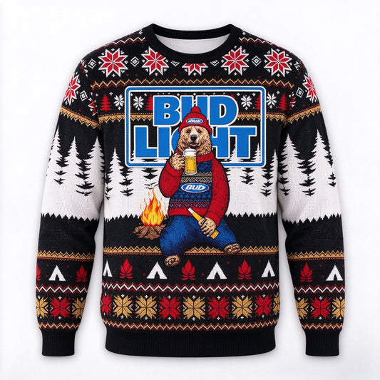 Christmas Gift Bud Light Ugly 3D Sweater
