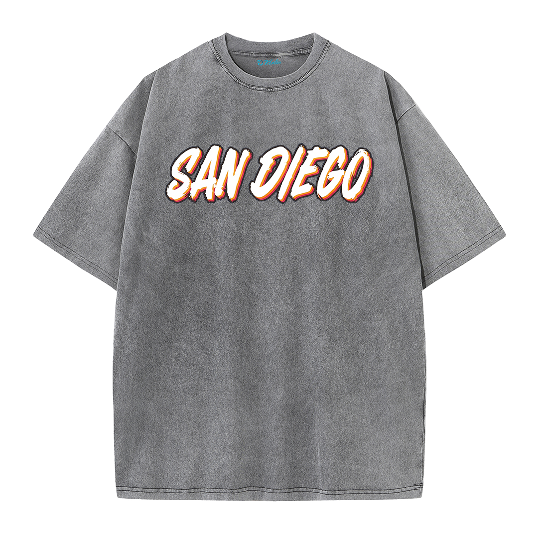 San Diego Skull Rose Graphic T Shirt