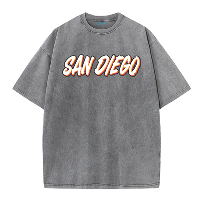San Diego Skull Rose Graphic T Shirt