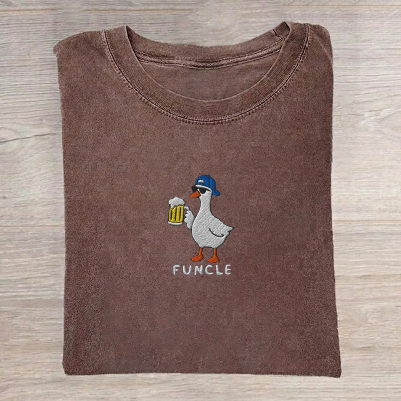 Embroidered Funny Uncle T-shirt