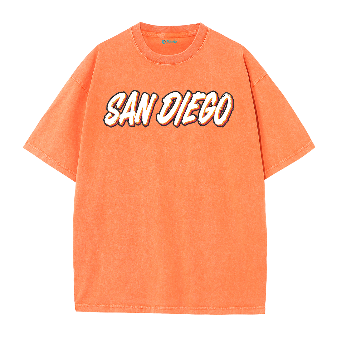 San Diego Skull Rose Graphic T Shirt