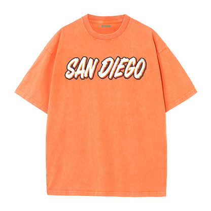 San Diego Skull Rose Graphic T Shirt