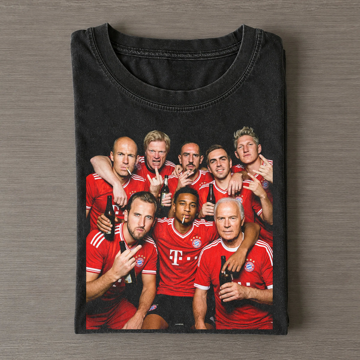 HK & MO & Beckenbauer & Robben & Kahn & Rib¨¦ry & Lahm & Schweinsteiger Bayern Soccer T-shirt
