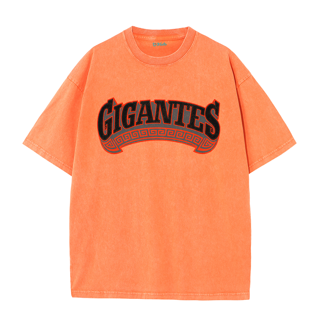 Graffiti Number Graphic Washed T-Shirt – Double-Sided Vintage Streetwear Cotton Tee