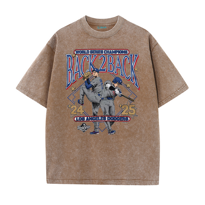 Dynasty Champions Retro Graphic Tee – Vintage Washed Heavy Cotton T-Shirt
