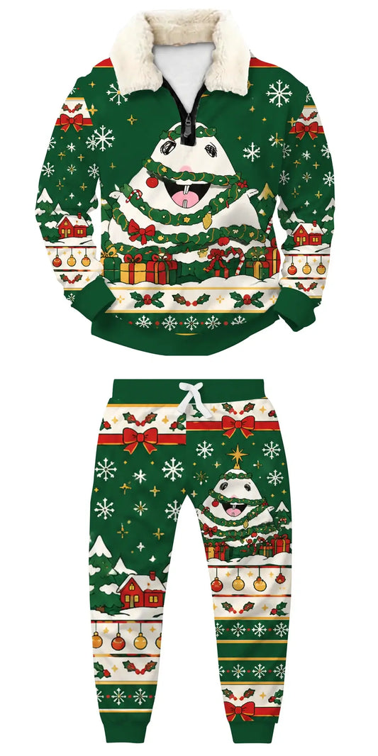 Amusing Ugly Quarter Zip Sweatshirt & Sweatpant Set