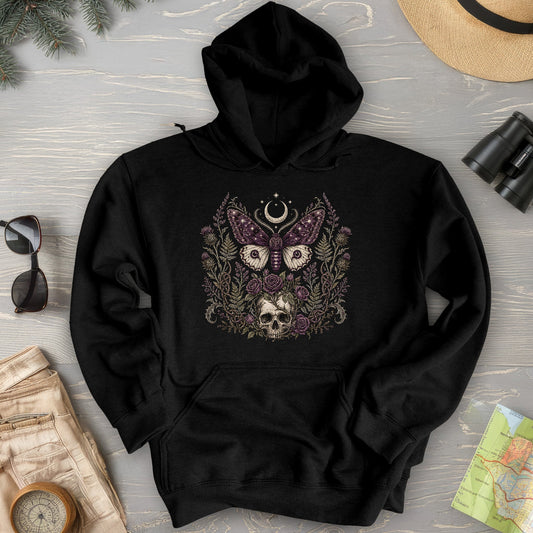 Gothic Thistle Moth Hoodie