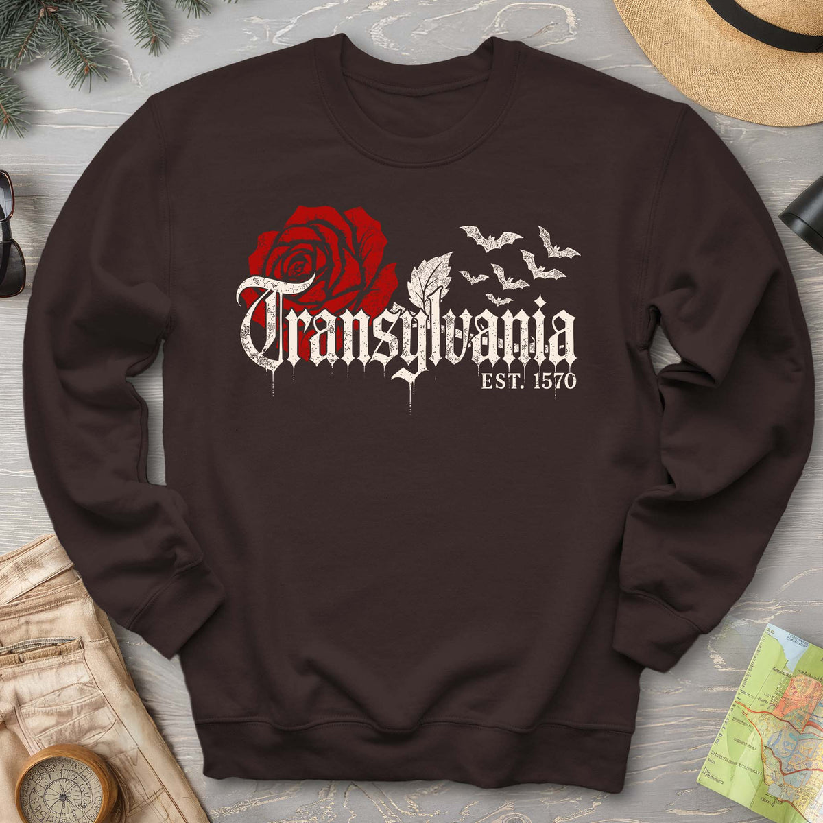 Transylvania Gothic Rose Sweatshirt