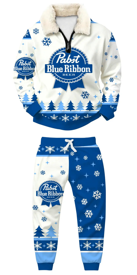 Blue Brew 02 Ugly Quarter Zip Sweatshirt & Sweatpant Set