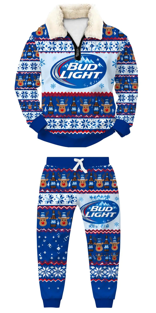 Blue Cheers Ugly Quarter Zip Sweatshirt & Sweatpant Set