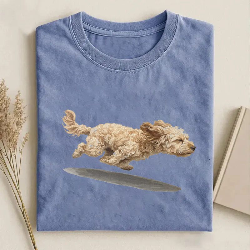 Running Cavapoo Dog Mom T-shirt