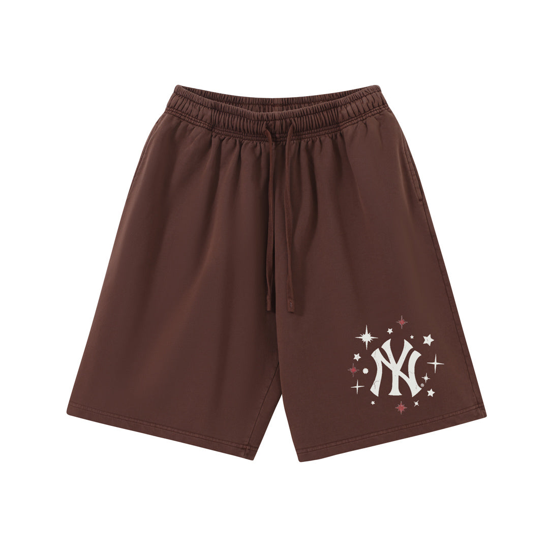 New York Night Star Graphic Athletic Shorts
