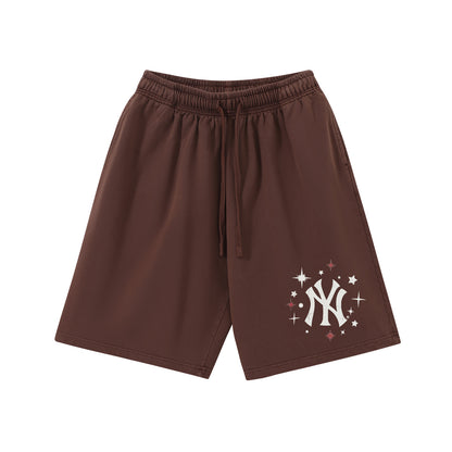 New York Night Star Graphic Athletic Shorts