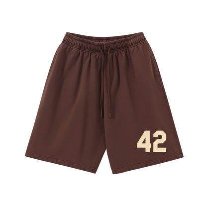 Classic 42 Number Print Casual Street Shorts