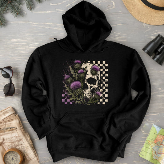 Thistle Skull Check Hoodie