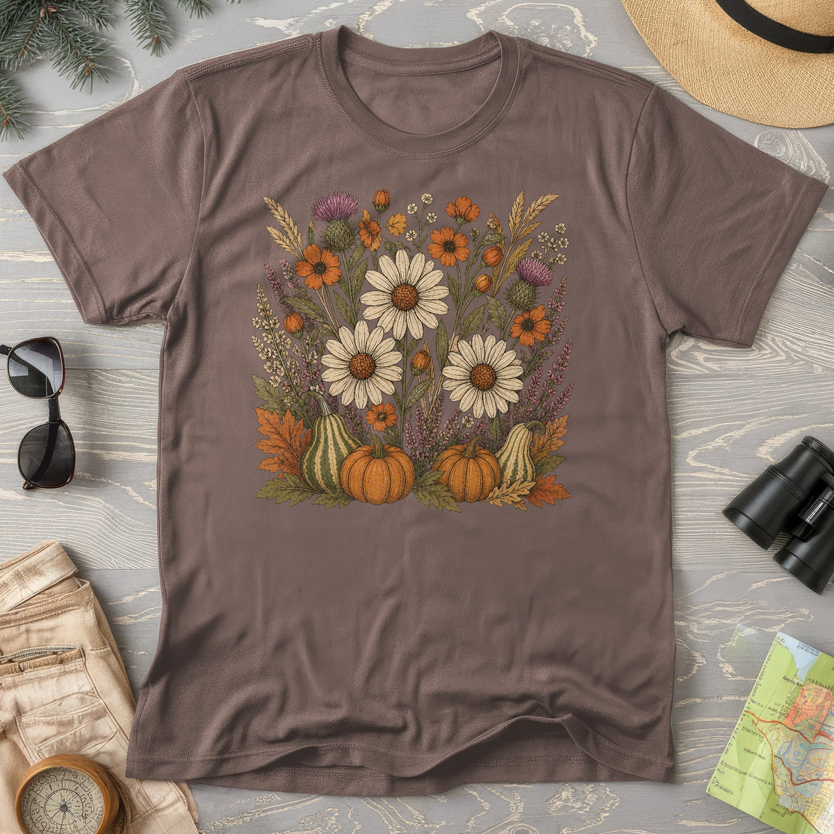 Pumpkin Florals T-Shirt