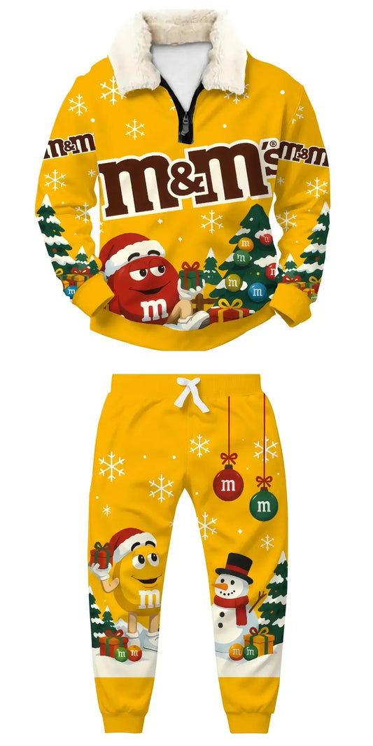 Candy Cheer Ugly Quarter Zip Sweatshirt & Sweatpant Set