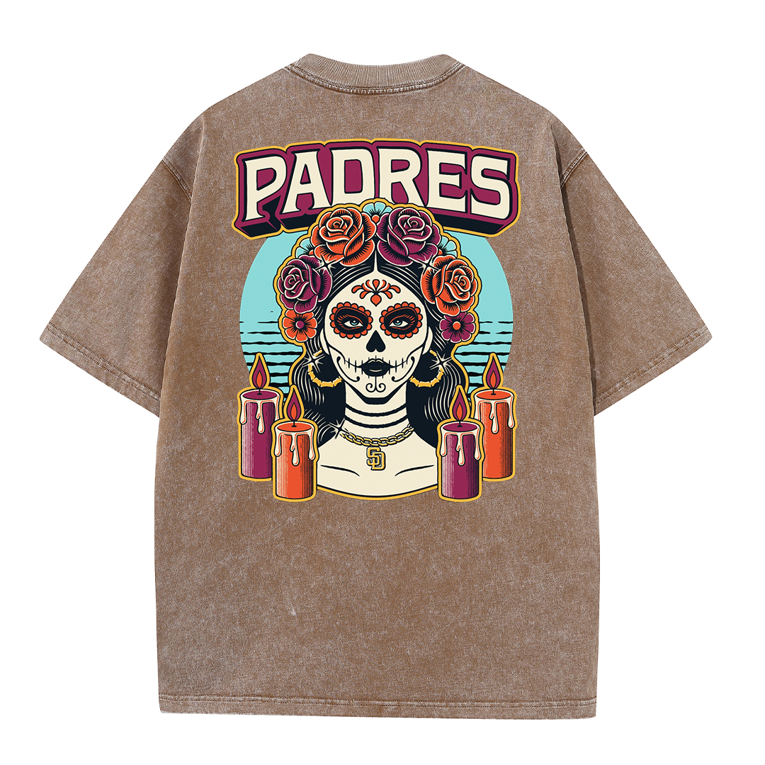 San Diego Inspired Sugar Skull Rose Graphic T Shirt