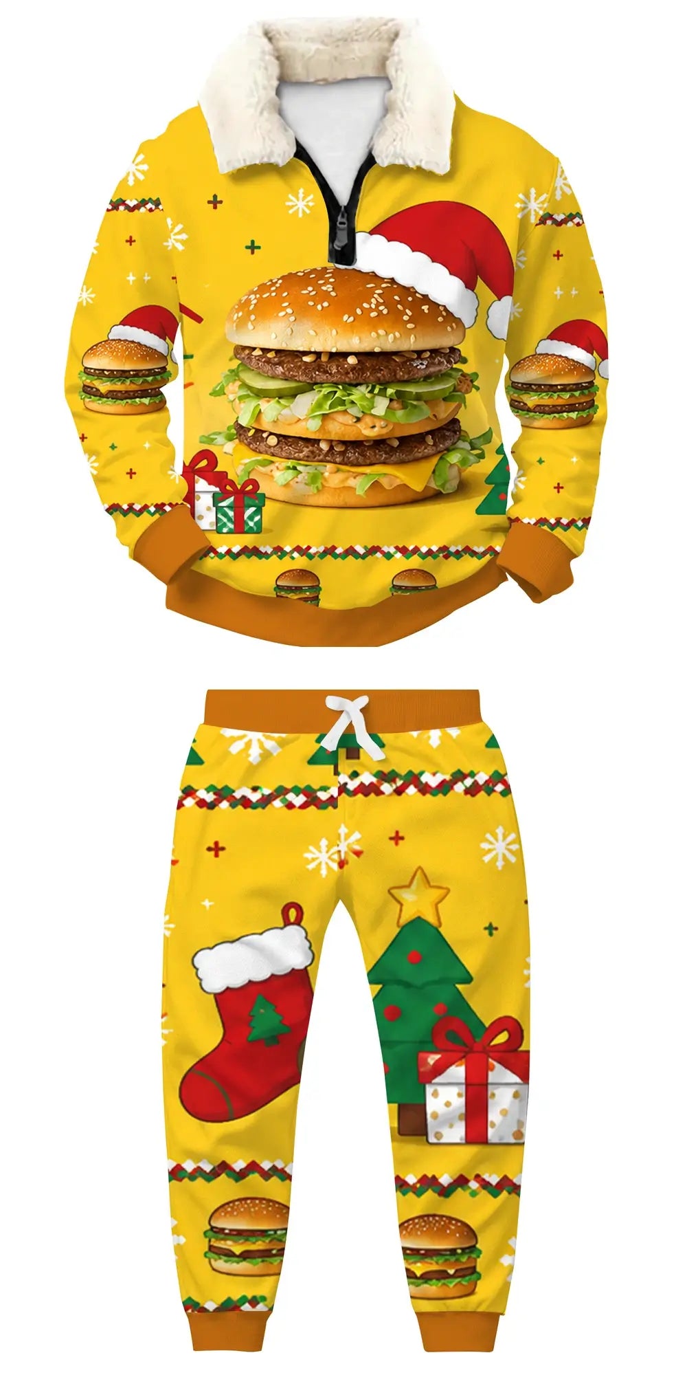 Chaotic Good Times Ugly Quarter Zip Sweatshirt & Sweatpant Set
