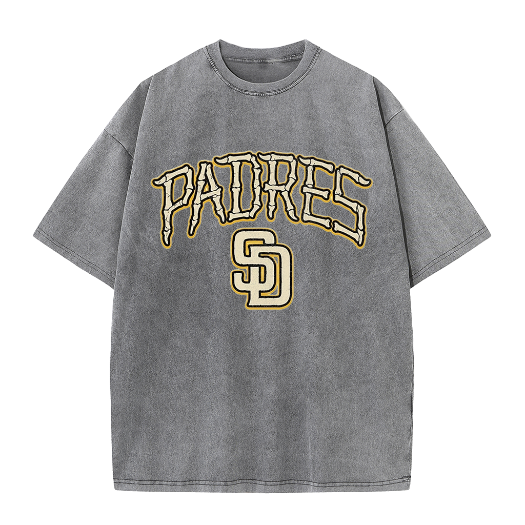 Vintage Padres Bone Letter Graphic T Shirt