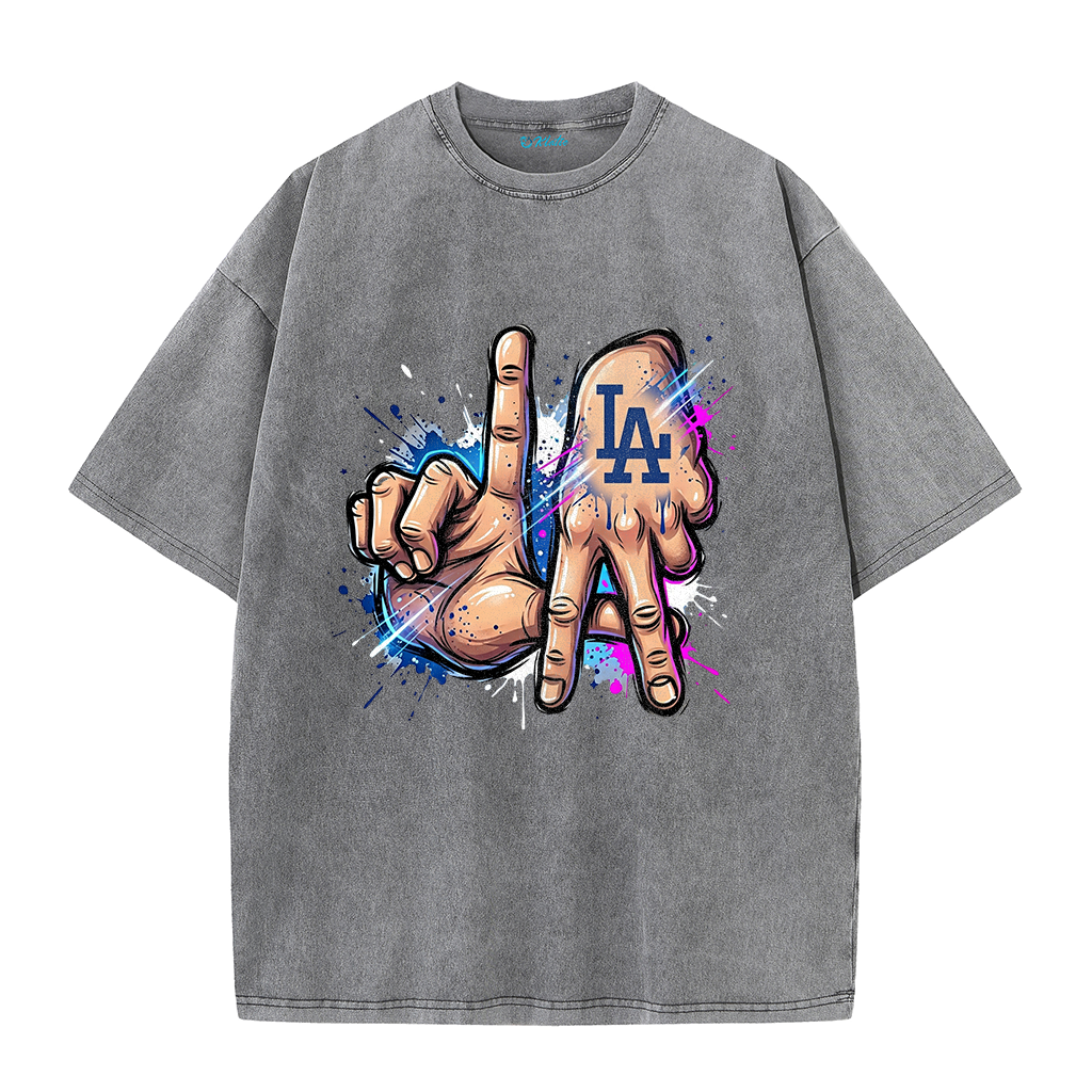 LA Gesture Graffiti Style Graphic T-Shirt